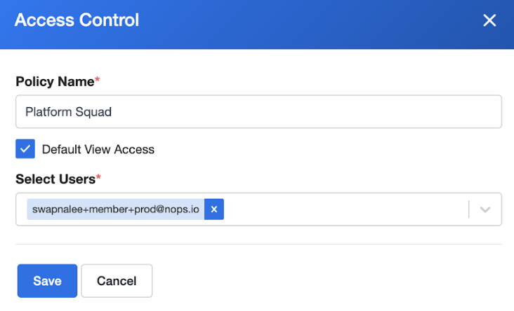 Grant access to specific showbacks or set a default view with a few clicks