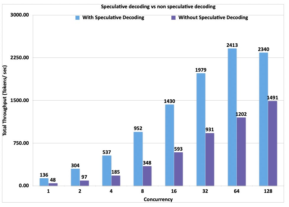 Speculative decoding vs non speculative decoding